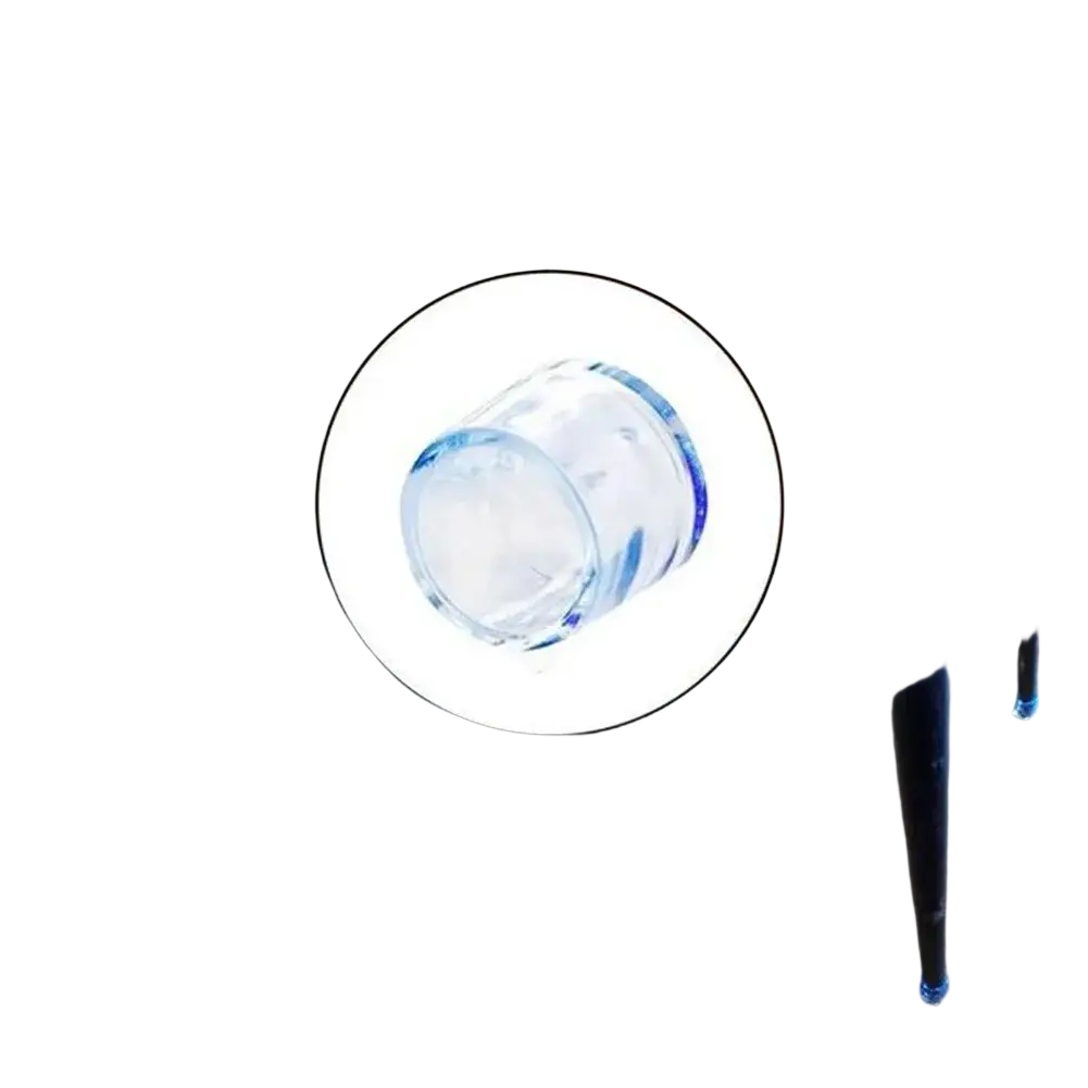 Transparent white high quality silicone furniture leg protector caps with a clear blue tint and rounded edges