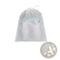 White sheer drawstring storage bag made of transparent material for travel shoe organization 10pcs set