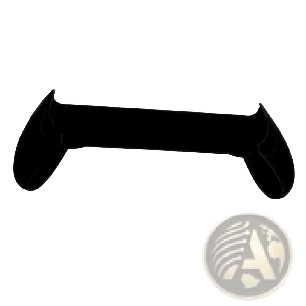 Black velvet jewelry display stand with curved ergonomic ends for the trimui smart ergonomic gaming grip handle