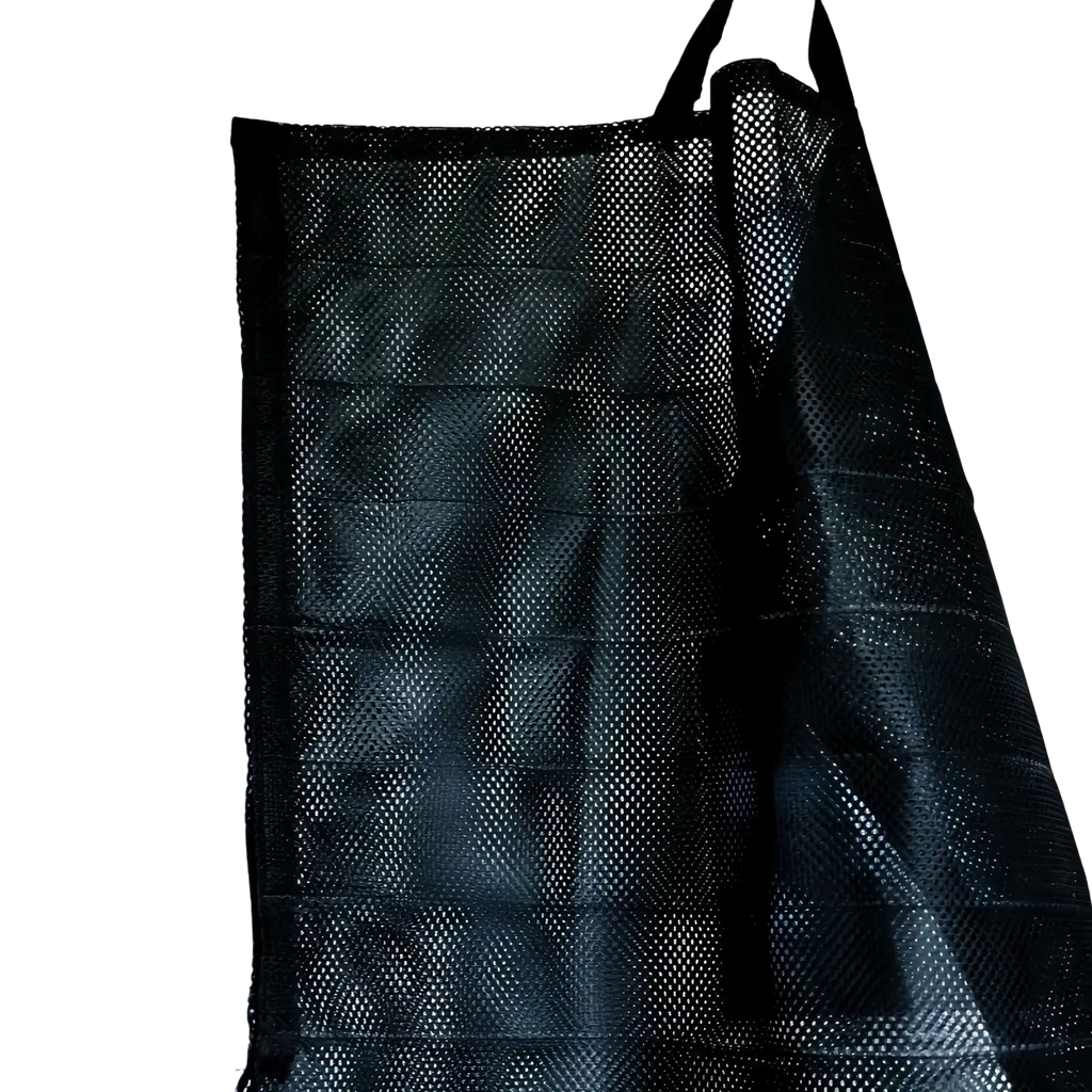 Black mesh polyester truck cab travel hammock with 7-speed adjustment points and 6cm compartment spacing