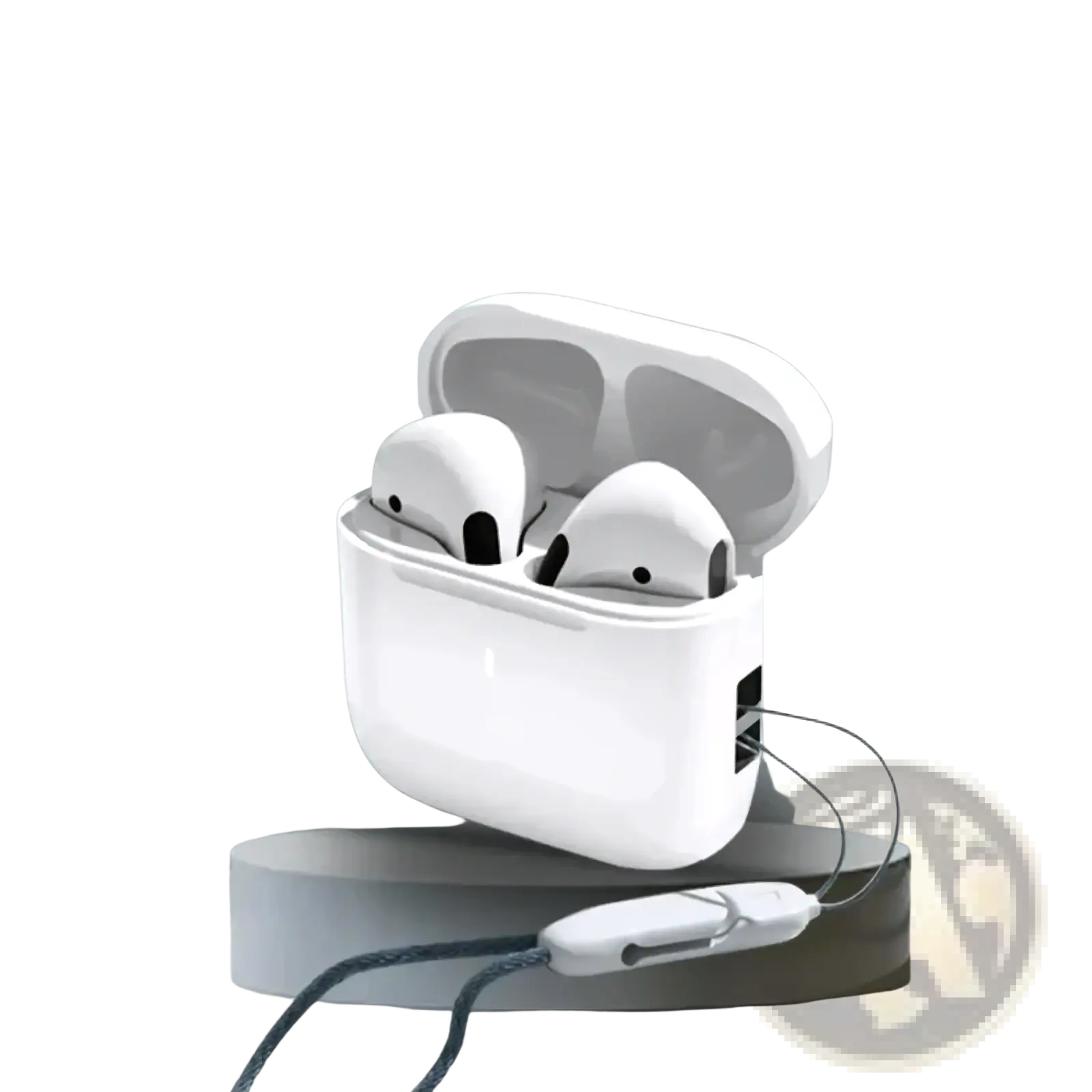 True buds5 wireless bluetooth earbuds in white with sleek plastic finish and matching charging case for hifi stereo sound