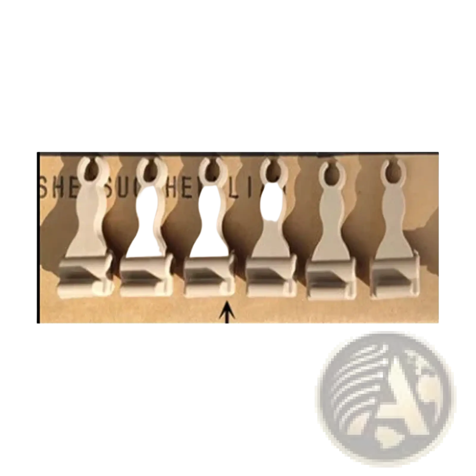White plastic trunk curtain clip replacement hook set of six auto fastener bottle openers