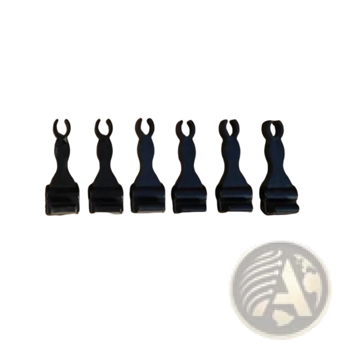 Black plastic clip-on belt loops made of durable plastic for secure attachment to pants in trunk curtain clip replacement hook auto fastener