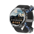 Tws 2-in-1 smartwatch and wireless earbuds with black mesh strap and circular display showing mountain scenery