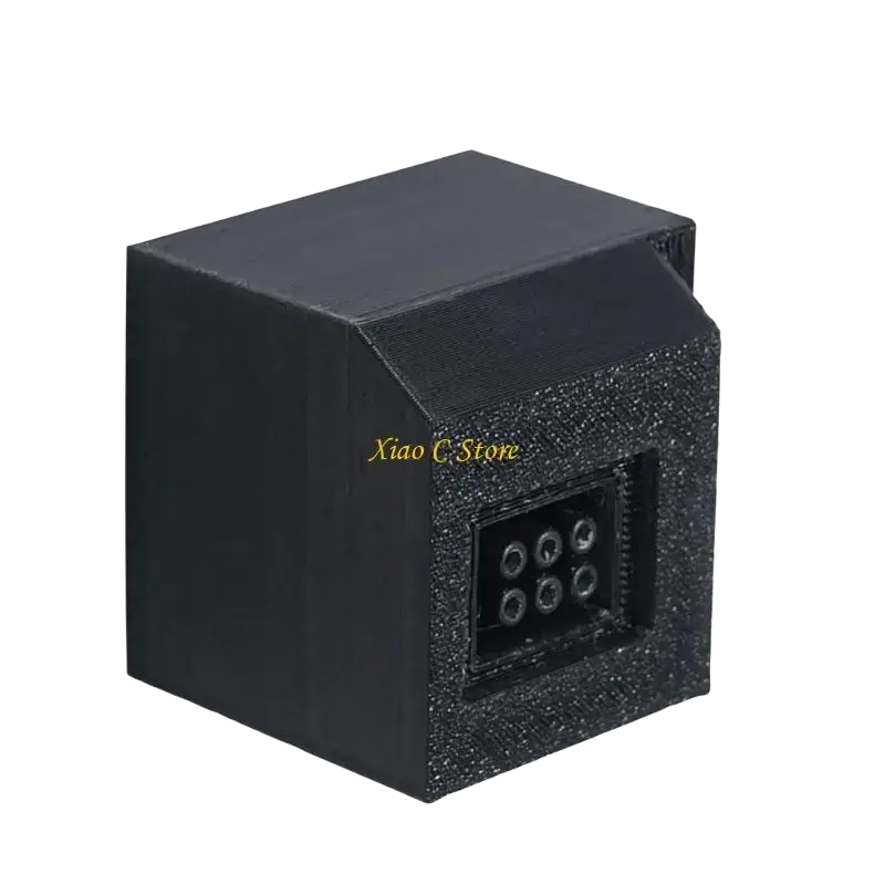 Black 3d-printed type c power adapter with textured surface and six ports for high efficiency Nintendo 64 use
