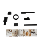 Black velcro cable ties and fasteners set for under desk cable organizer with durable material and secure fastening