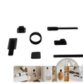 Black velcro cable ties and fasteners set for under desk cable organizer with durable material and secure fastening