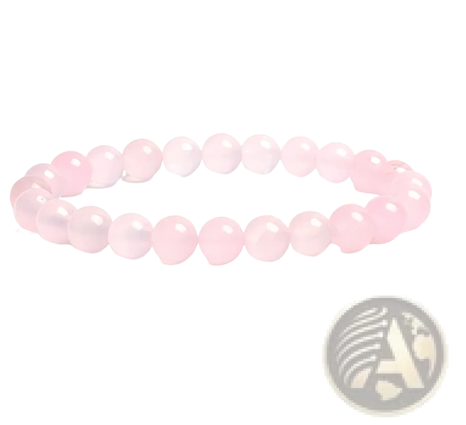 Unisex 8mm polished agate and amethyst stretch bracelet with delicate pink rose quartz smooth rounded beads