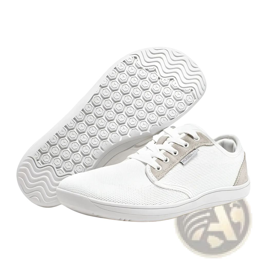 Unisex suede leather casual sports shoes gs6968 featuring white breathable mesh upper and gray suede heel tab accents