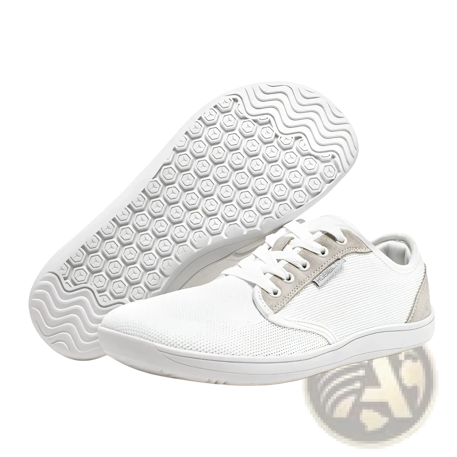 Unisex suede leather casual sports shoes gs6968 featuring white breathable mesh upper and gray suede heel tab accents
