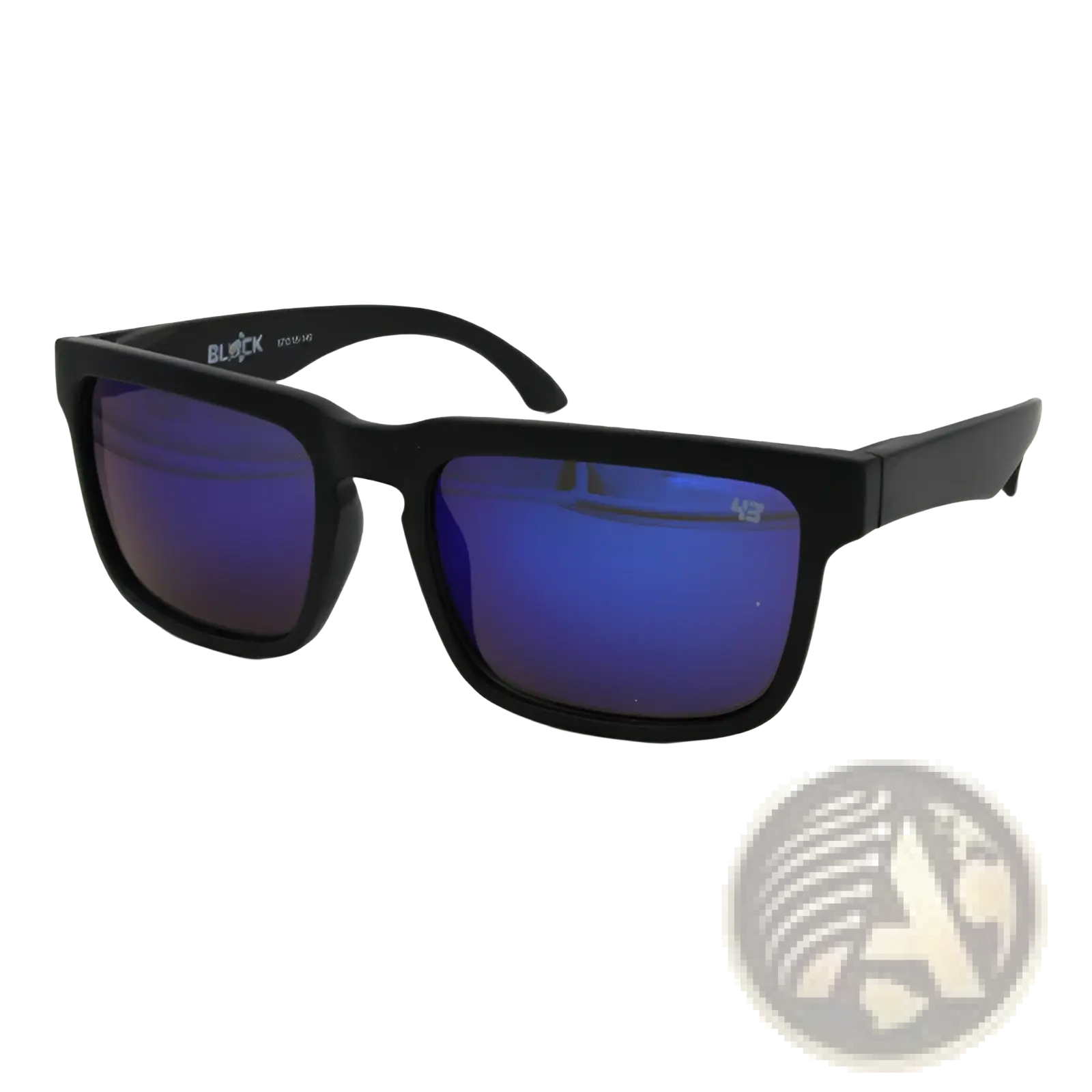 Black-framed unisex UV400 gradient mirror sport cycling sunglasses with reflective blue gradient lenses