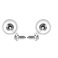 Silver universal handlebar motorcycle mirrors with circular reflective surfaces and metallic arms for enhanced visibility