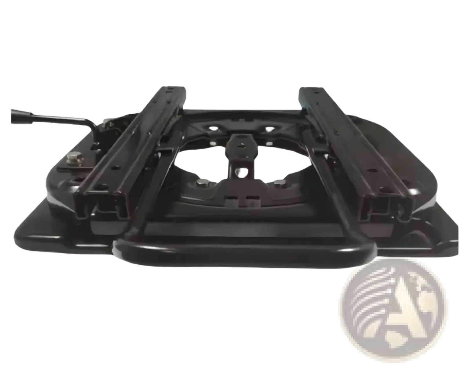Black metal slide seat base with sturdy industrial design for universal rv swivel seat base and slide rail
