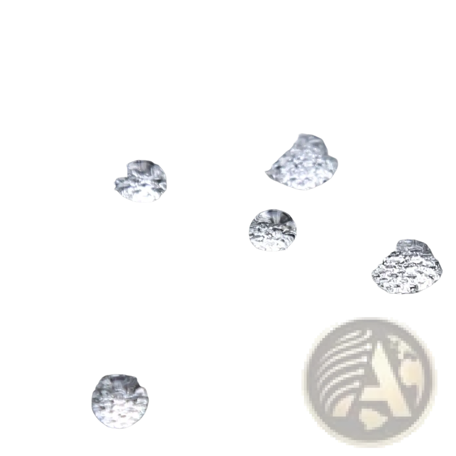 Gray woven universal stroller sun shade upf50 canopy with water droplets beading on its surface