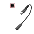 Black type-c female adapter cable for ndsi 3ds xl usb c charger cable for nintendo 3ds dsi 2ds xl use