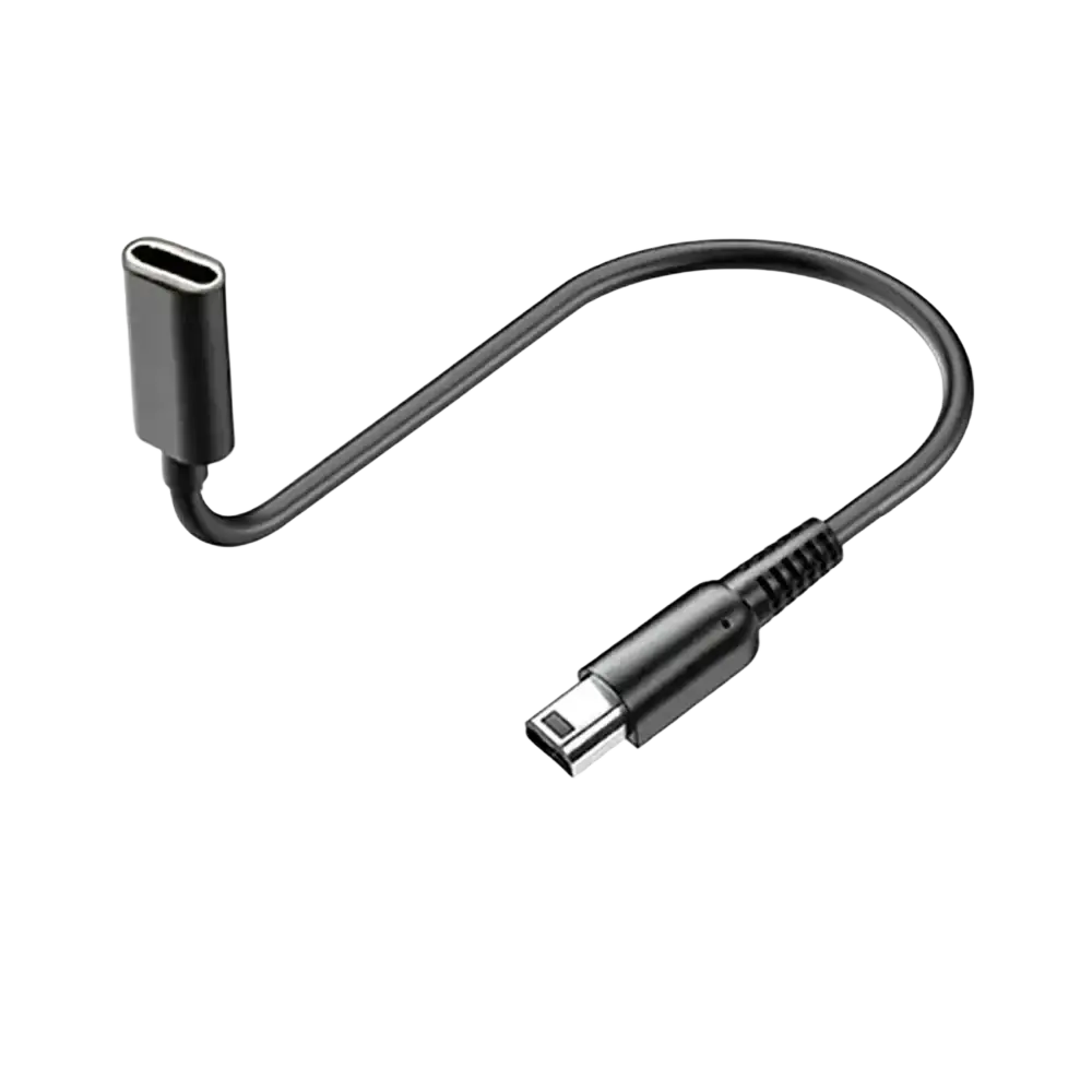 Black type-c to Nintendo dsi 3ds xl adapter cable for USB c charger cable for Nintendo 3ds dsi 2ds xl devices
