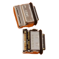 Silver usb-c charging port assemblies with gold-plated pins and black edges for mate10 mt10 rs p20 pro mate40 use