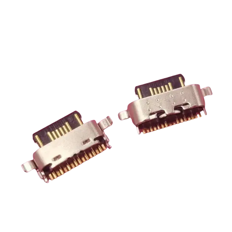 Silver-colored usb-c charging port connectors with gold-plated pins for iiif150 b1 air1 pro b2 tecno phantom 8 devices
