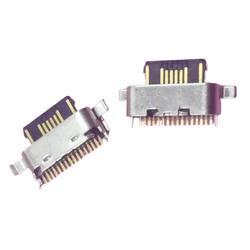Silver usb-c charging port with gold-plated pins and purple housing for iiif150 b1 air1 pro b2 tecno phantom 8