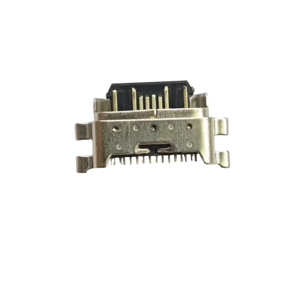 Usb c charging port for Xiaomi Mi 6x A2 with silver metallic connector and black plastic housing visible from the back side