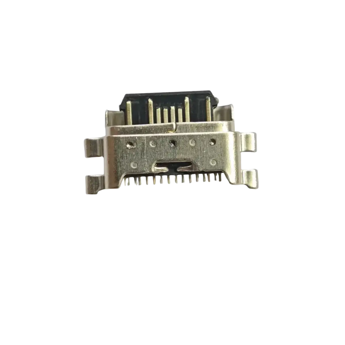 Usb c charging port for Xiaomi Mi 6x A2 with silver metallic connector and black plastic housing visible from the back side