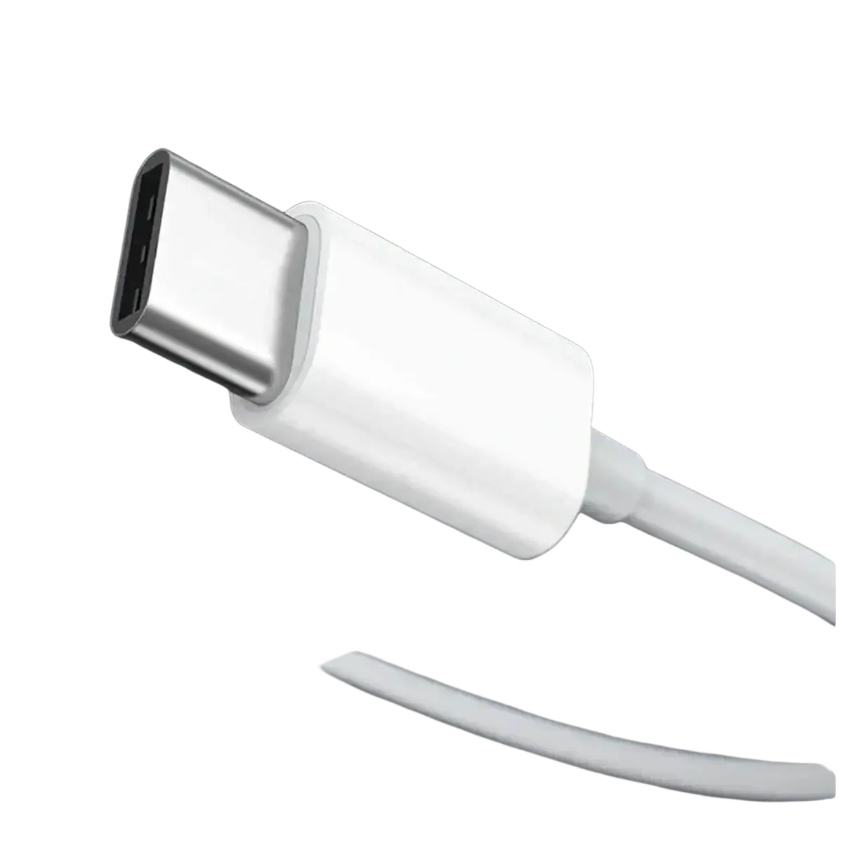 White usb c wired in-ear headphones with mic featuring a metallic usb-c to usb-a adapter cable