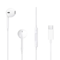White usb c wired in-ear headphones with mic and inline controls designed for clear audio and hands-free calls