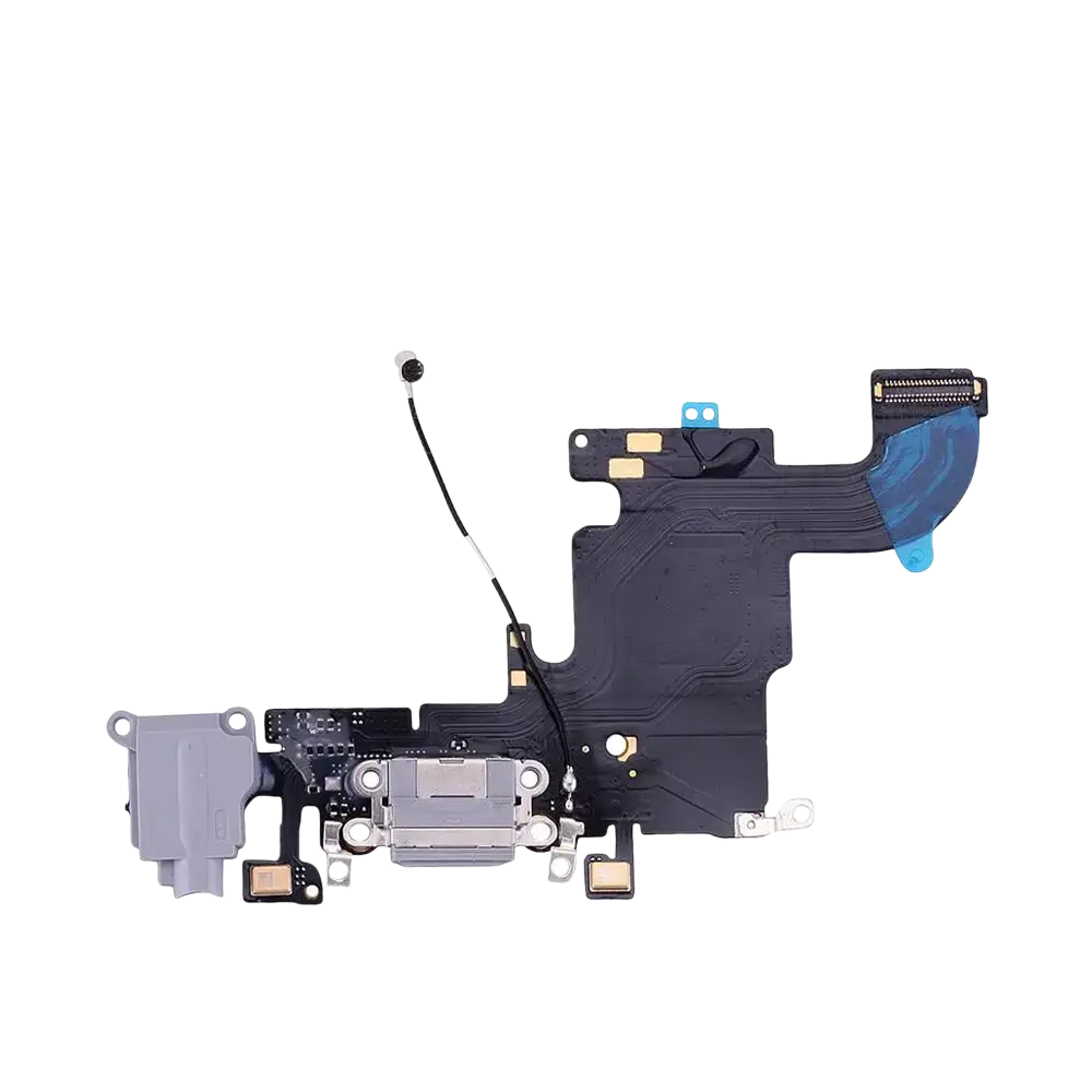 Black usb charger flex cable assembly for iphone 6s showing back side compatible with iphone xs max charging port