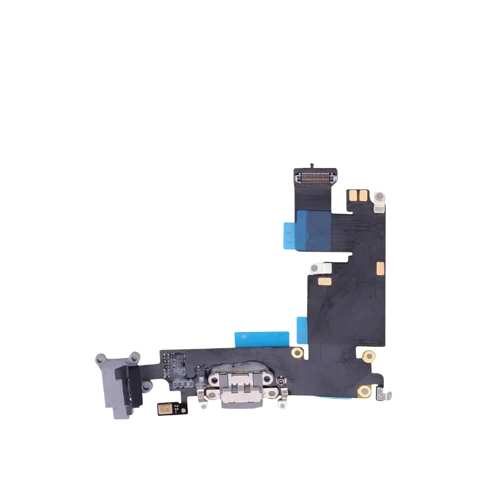 Black usb charger flex cable replacement part for iphone 6 plus designed for charging functionality