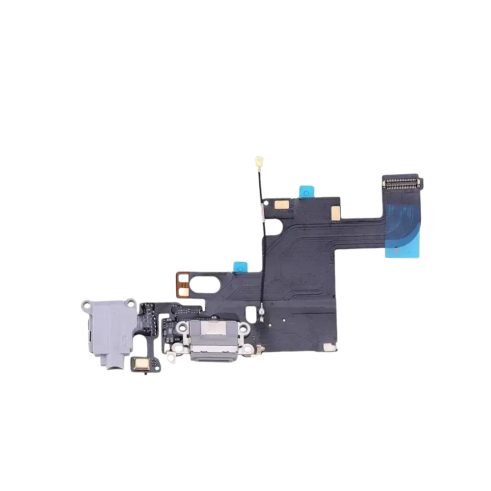 Black and silver iphone xs max usb charger flex cable with charging port assembly and flexible circuit board