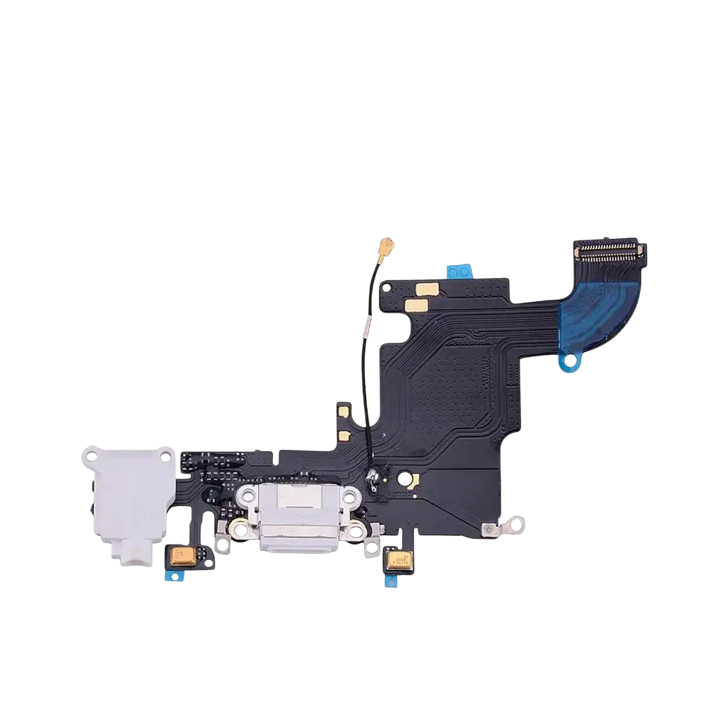 White usb charger flex cable for iphone 6s showing back side suitable for iphone xs max replacement parts