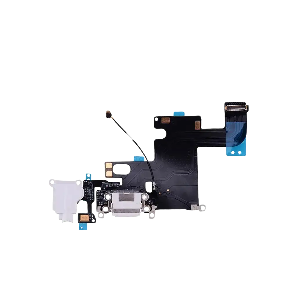 White usb charger flex cable assembly for iphone 6 compatible with iphone xs max charging port replacement