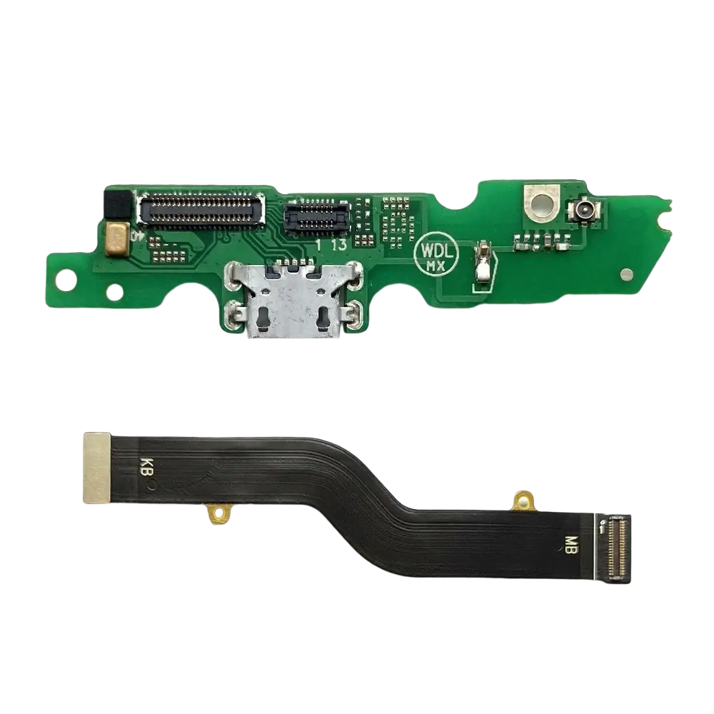 Green circuit board with silver usb port and black cable usb charging board for motorola moto g5 charging dock
