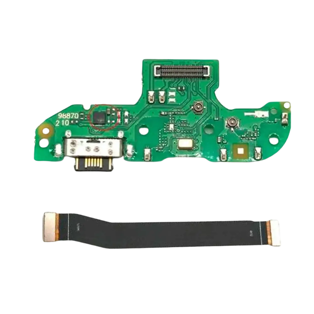 Usb charging board for motorola moto g series with green circuit board integrated charging port and black ribbon cable
