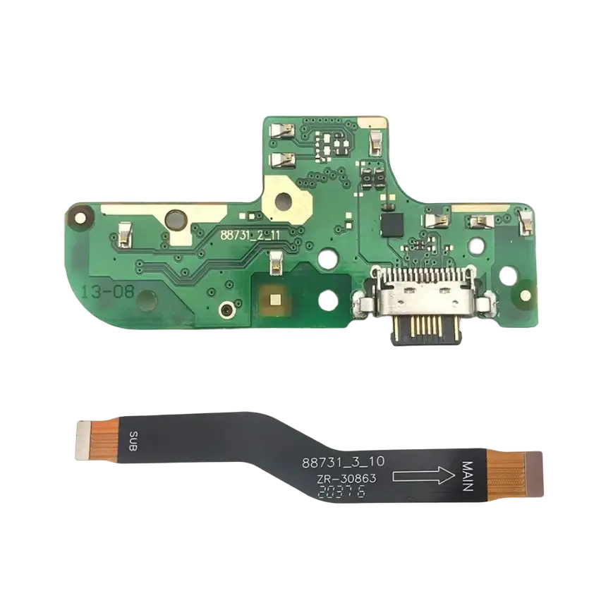 Green circuit board charging dock with usb charging port and flexible ribbon cable for Motorola Moto g9 power