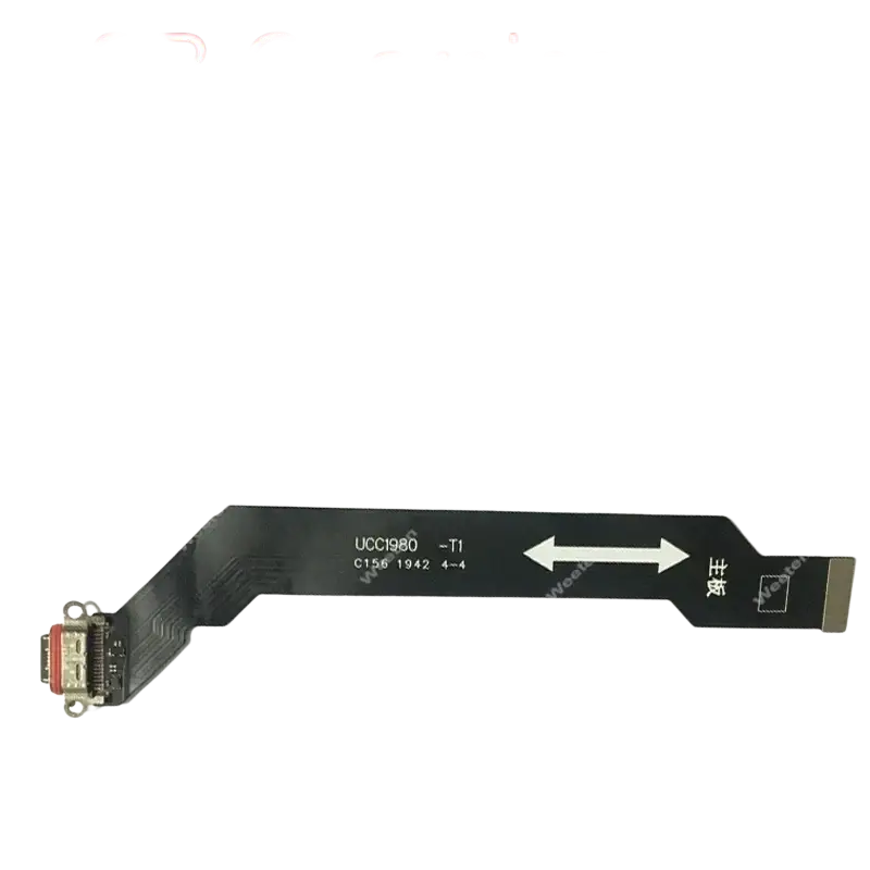 Black flexible usb charging dock flex cable for oneplus nord ce 5g with model numbers eb2101 and eb2103