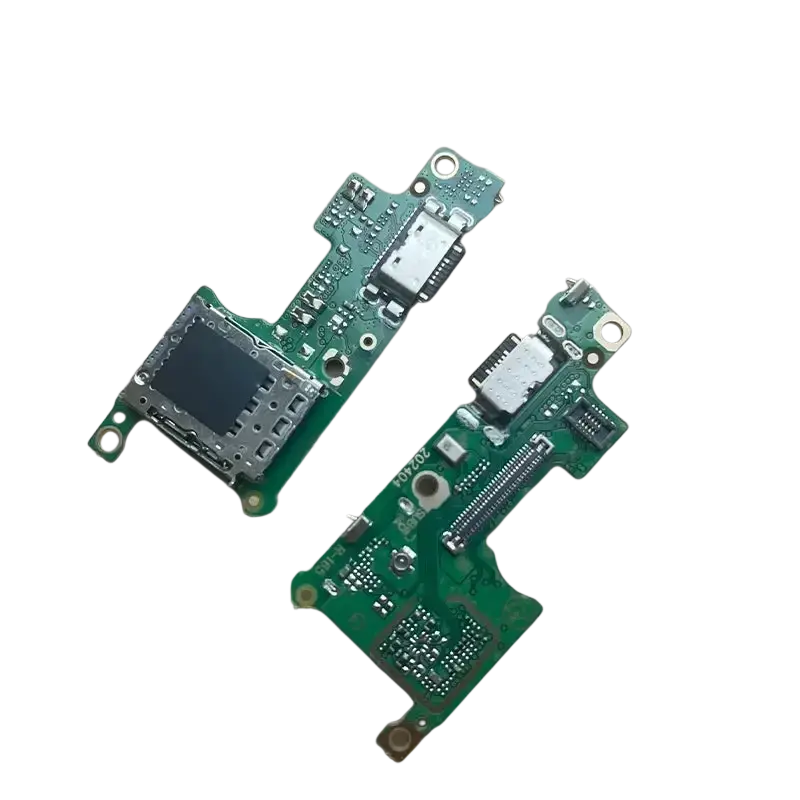 Green circuit boards with silver usb ports on the back side of usb charging dock flex cable for tecno spark 20 pro plus