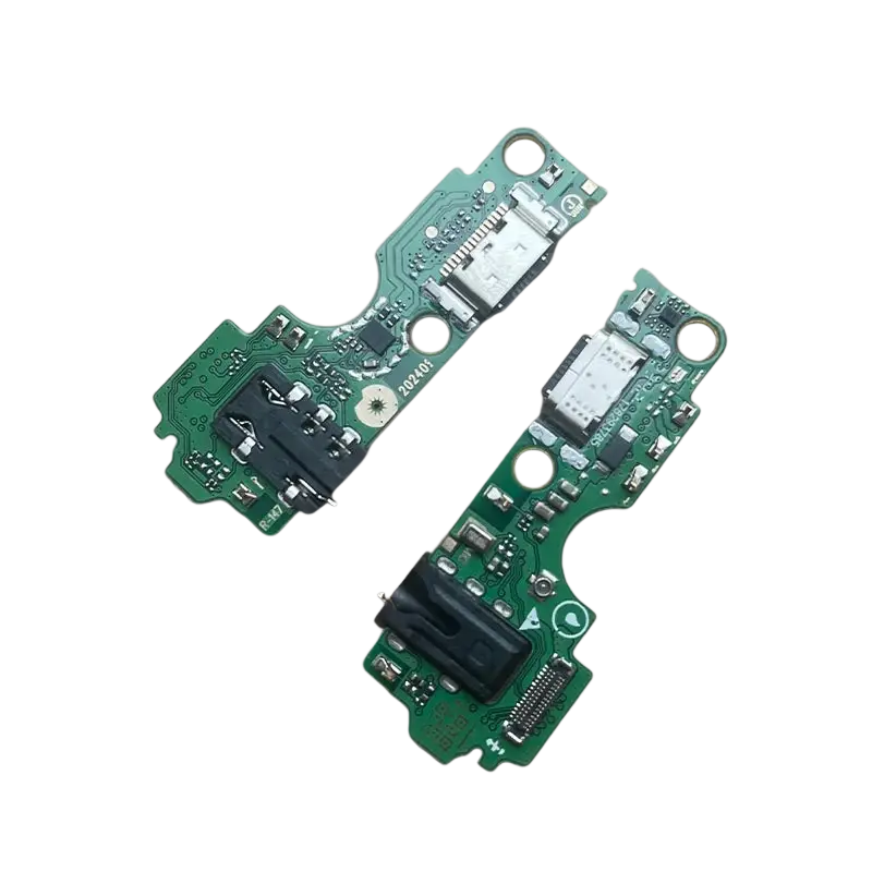 Green circuit boards with black ics and usb-c ports for usb charging dock flex cable for tecno spark 20 pro plus