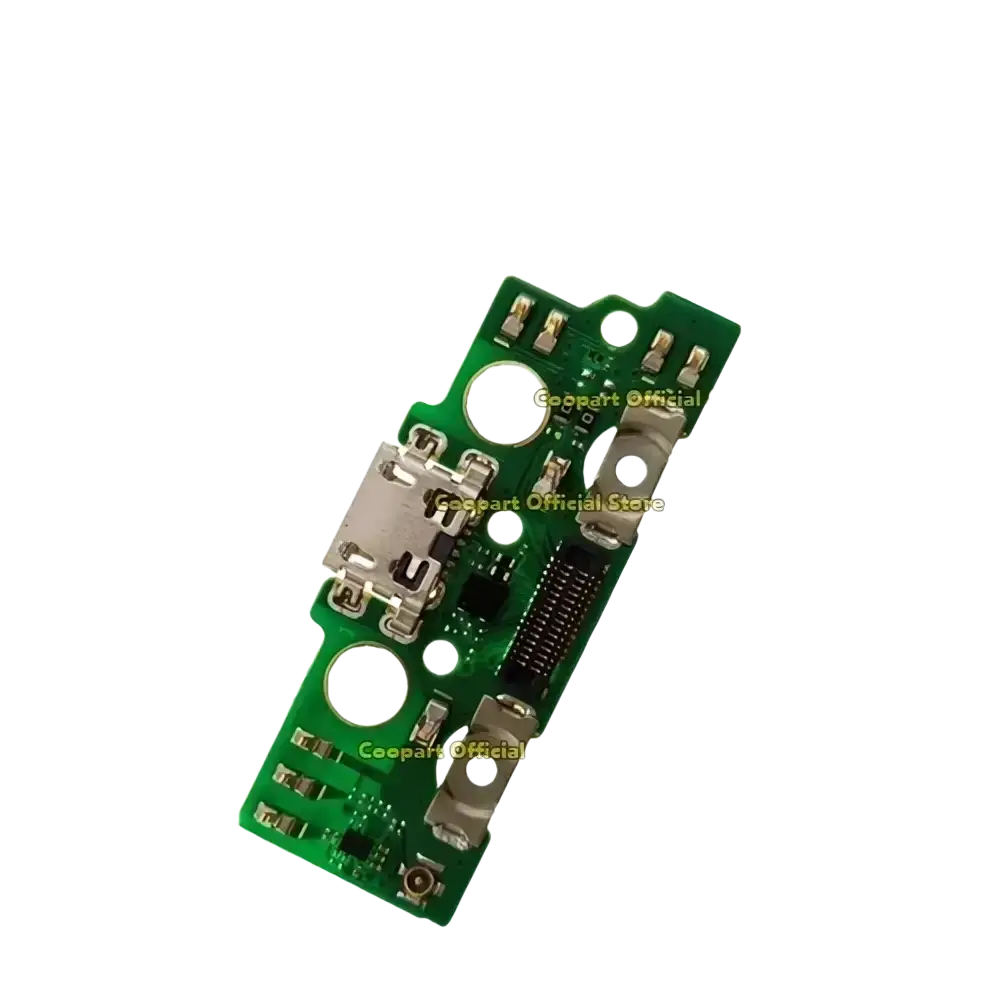 Green circuit board with silver usb-c port and connectors for usb charging dock compatible with lenovo tab m8 hd