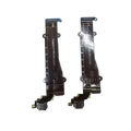 Two black usb charging flex cables with blue connectors for lg v60 thinq lmv600ea featuring metallic traces