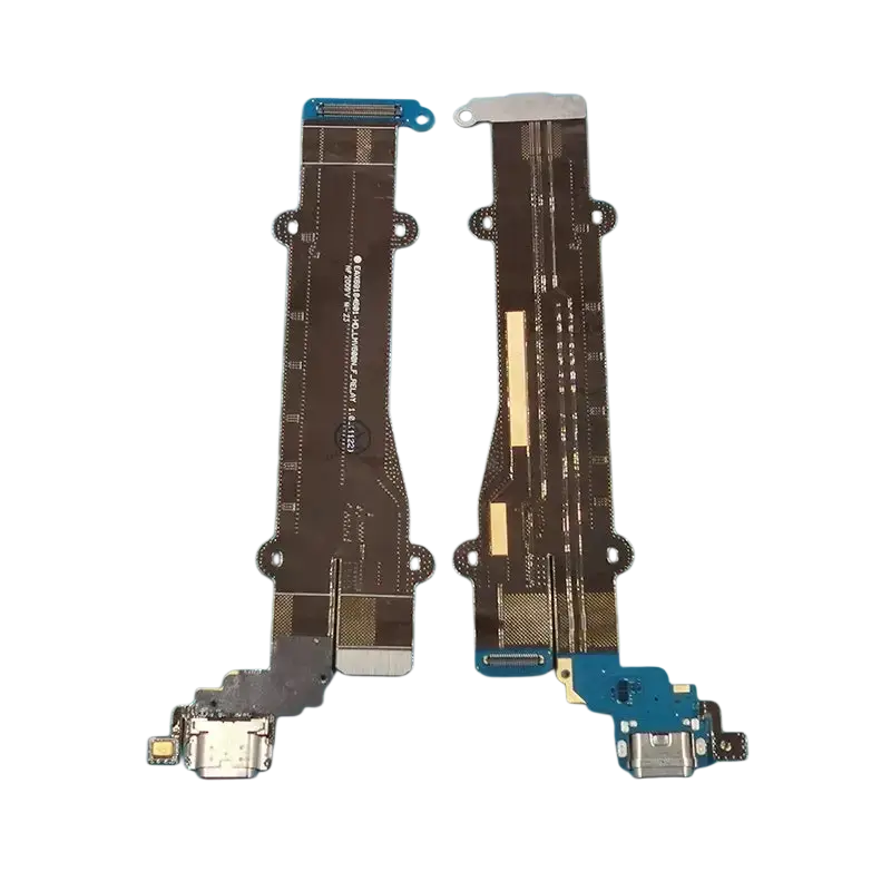 Two black usb charging flex cables with blue connectors and silver usb ports for lg v60 thinq lmv600ea