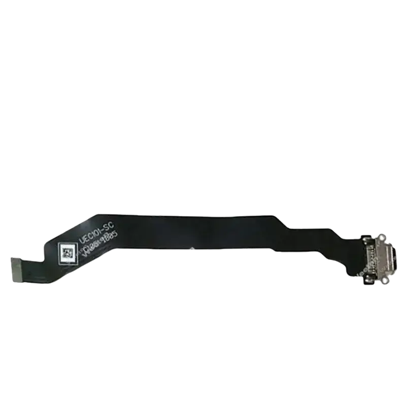 Black flexible usb charging flex cable with usb-c connector and printed markings for Oneplus 2 charging flex cable