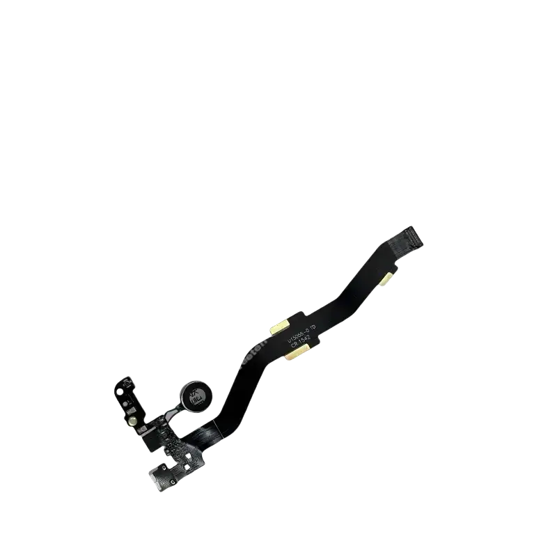 Black usb charging flex cable for Oneplus 2 with gold-colored connectors and circular sensor component