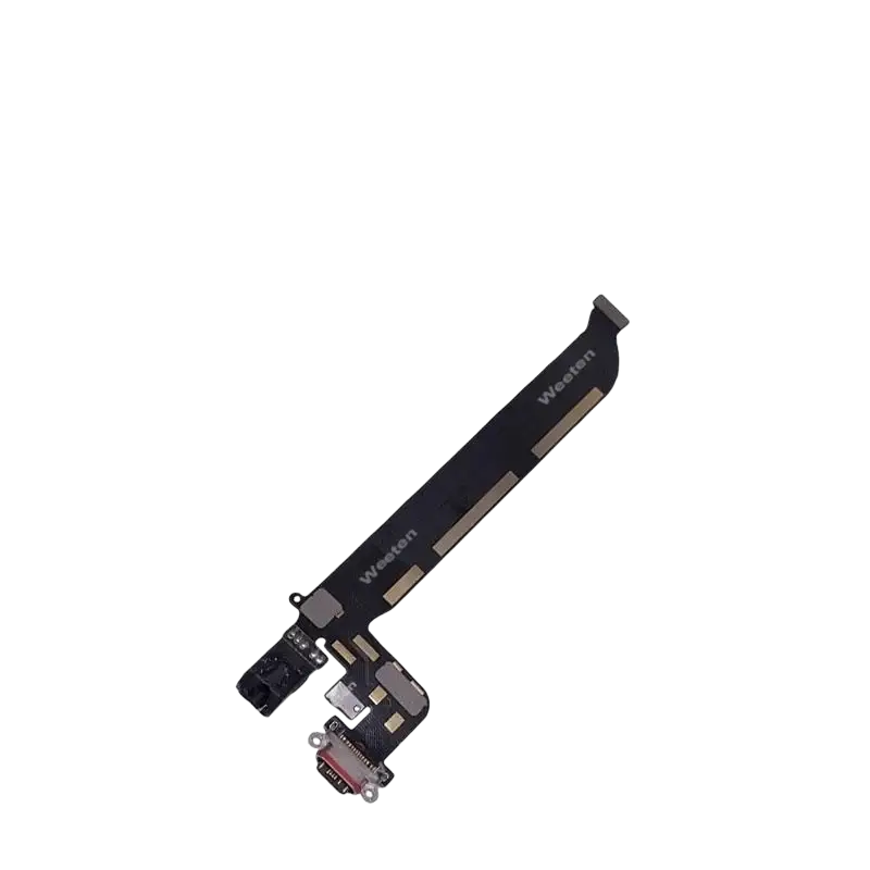 Black flex cable with gold-colored circuitry and connectors for usb charging flex cable for oneplus 5 series