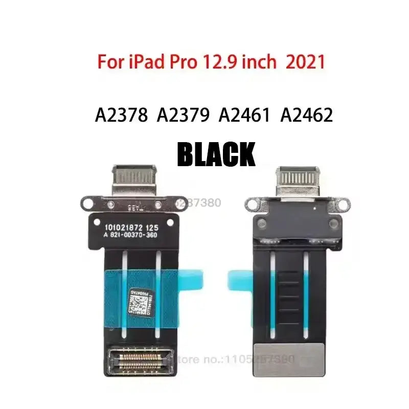 Black flexible usb charging circuit board with usb-c connector for ipad pro 12.9 inch 2021 models a2378-a2462