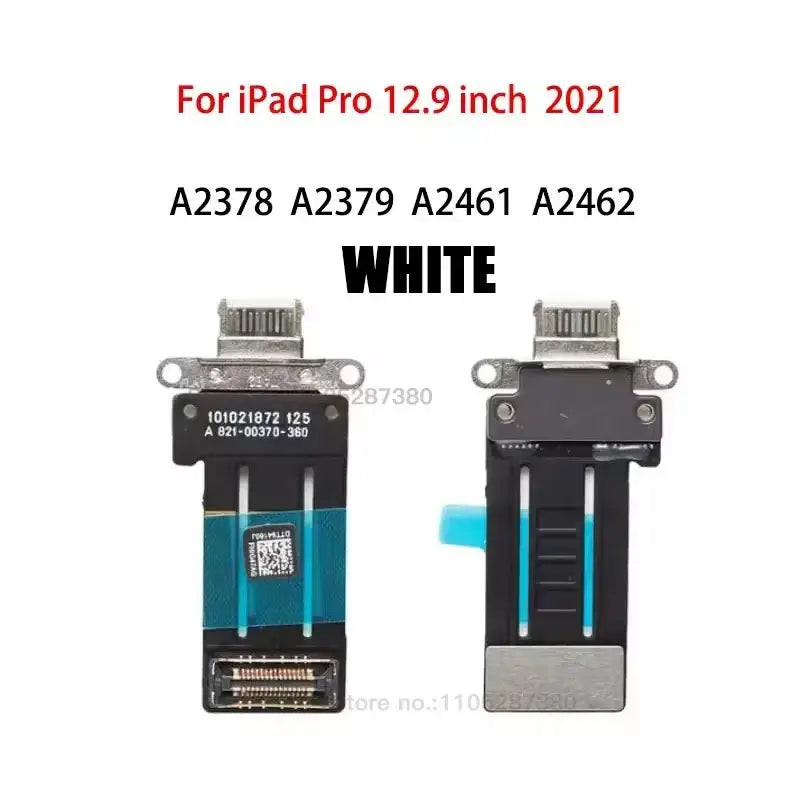 White usb-c charging port flex cable for ipad pro 12.9 inch 2021 models a2378 a2379 a2461 a2462 for usb charging