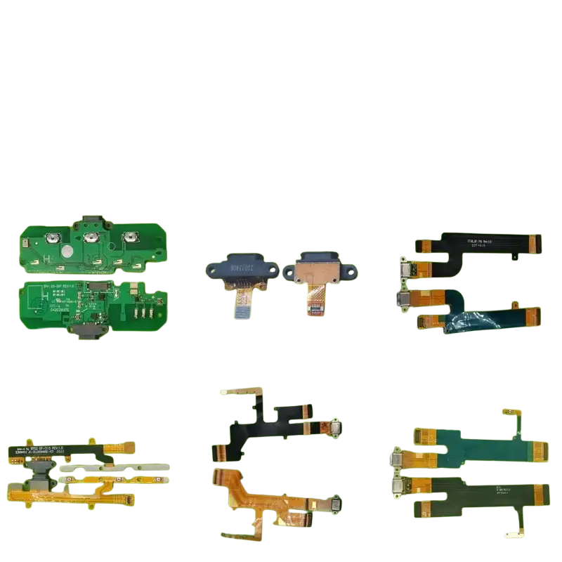 Usb charging port board for caterpillar cat s41 s42 with green and black usb flex cables for samsung s41 s62 pro