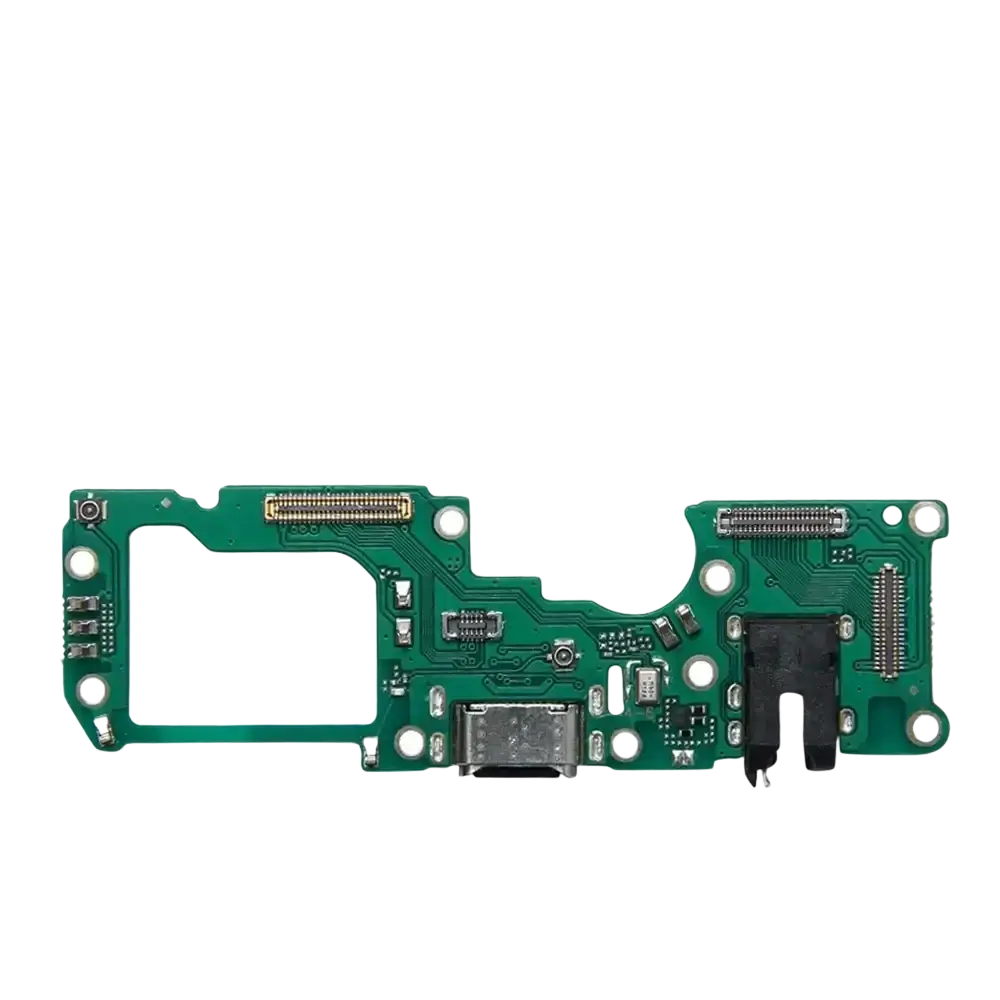 Green circuit board flex cable with usb-c charging port and electronic components for oneplus nord charging port flex cable