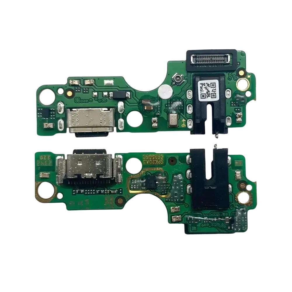 Green circuit board usb charging port flex cable with black connector housing for tecno spark 20c bg7 bg7 spark
