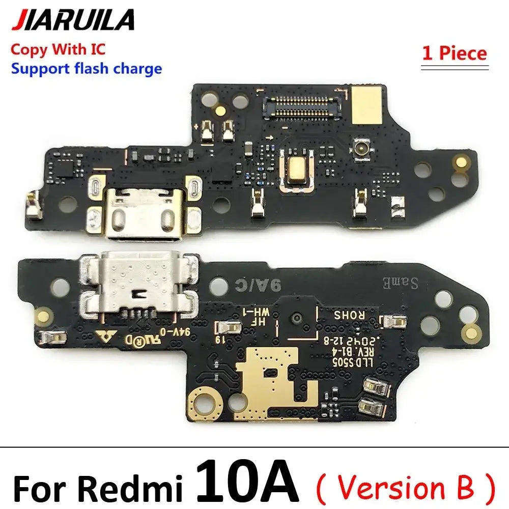 Black circuit board usb charging port flex cable with gold connectors and usb-c for xiaomi redmi 10a protection time china post